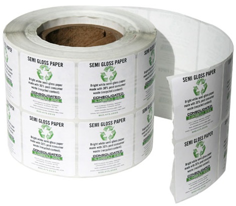 Short run labels on roll