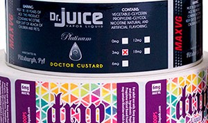 E-juice label rolls