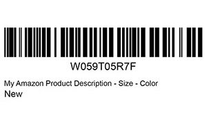 Amazon barcode