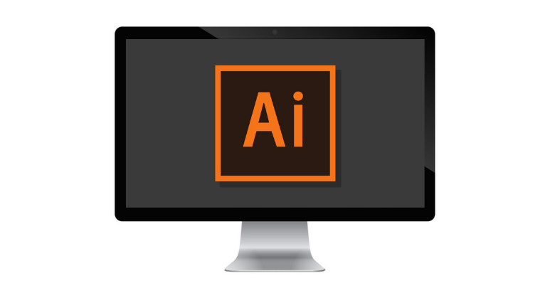 Adobe Illustrator on computer
